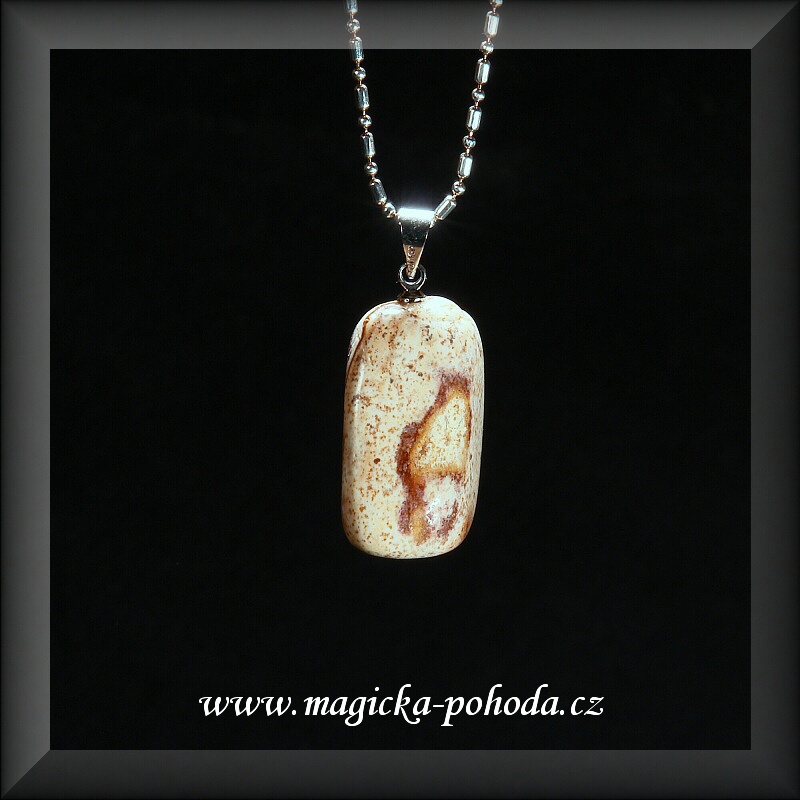 Jaspis přívěsek D1305VI-16 - bižuterní úchyt