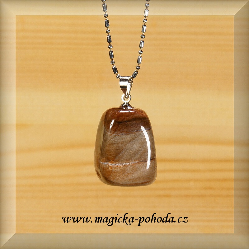 Jaspis přívěsek D1305VI-20 - bižuterní úchyt