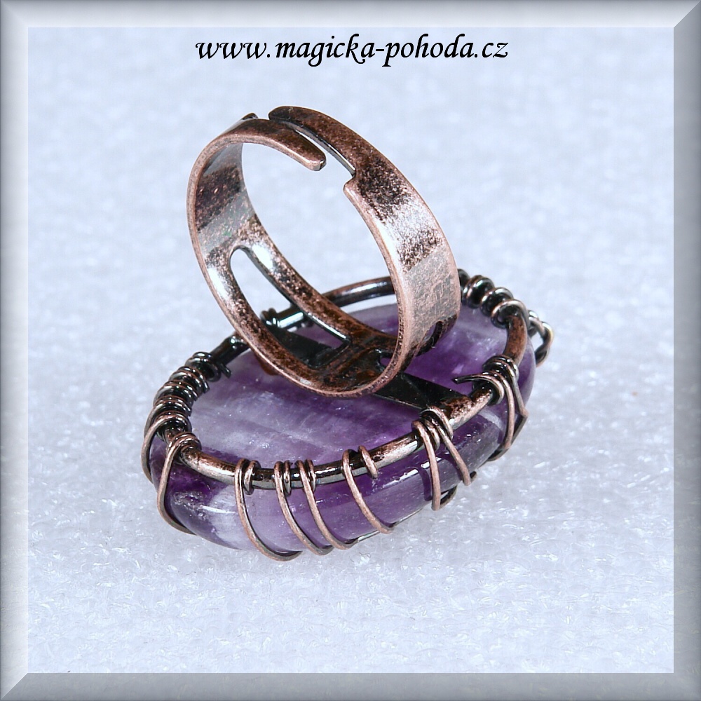 AMETYST PRSTEN ALMM010419-07 MĚĎ