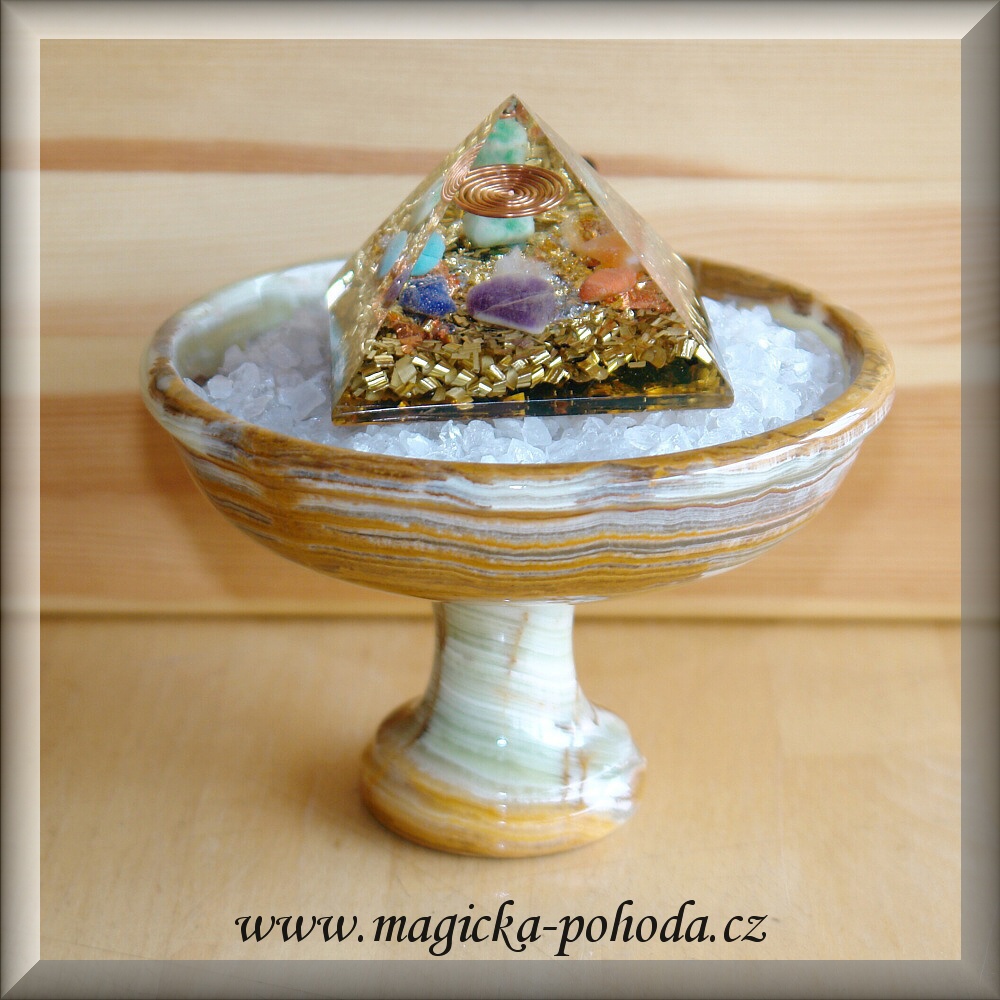 1101XXIMM05 - MAGICKÁ MISKA-800g-ONYX-KŘIŠŤÁL-ORGONIT-MĚĎ OCHRANA, ODRUŠENÍ, AKTIVACE a NAVÝŠENÍ ENERGIE