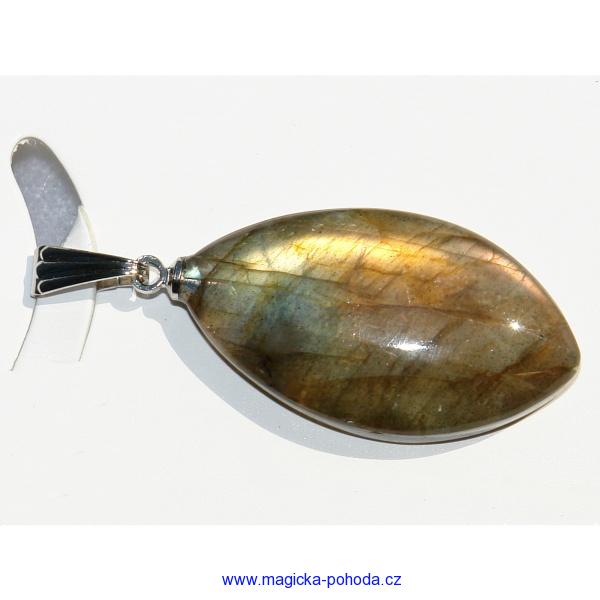 Labradorit přívěsek K15 - bižuterní úchyt