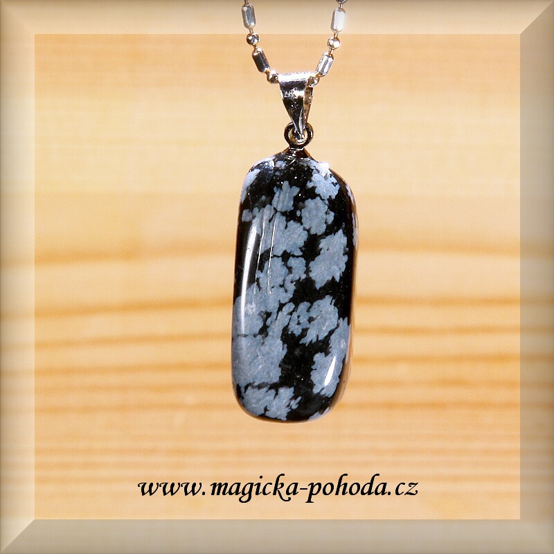 Obsidián přívěsek D1305VI-34 - bižuterní úchyt