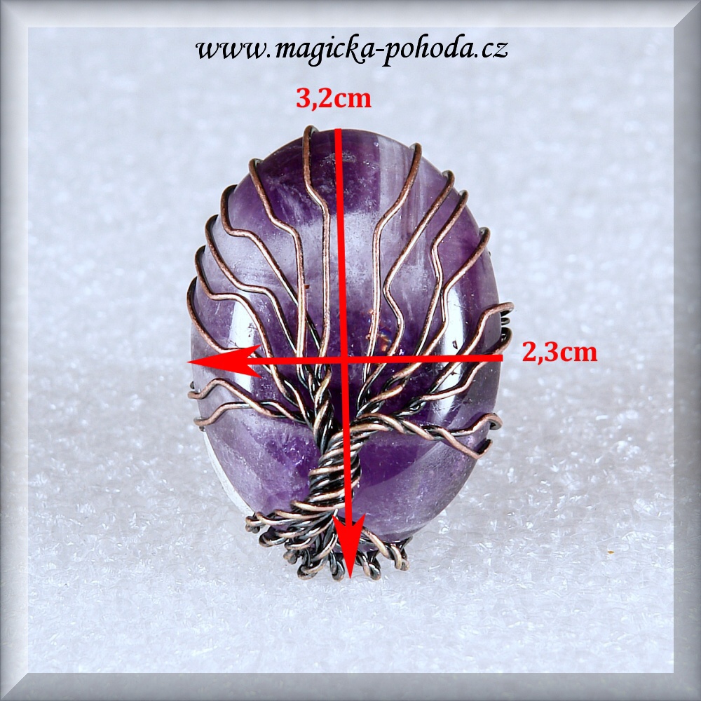AMETYST PRSTEN ALMM010419-07 MĚĎ