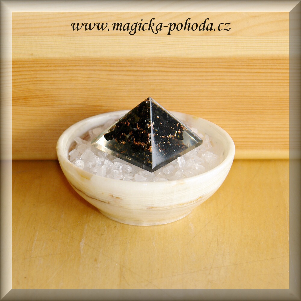 1101XXIMM22 - MAGICKÁ MISKA-165g-ONYX-KŘIŠŤÁL-MĚĎ-ORGONIT S TURMALÍNEM