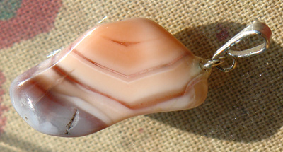 Achát přívěsek P2 - bižuterní úchyt