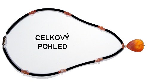 Achát Ohnivý náhrdelník K01
