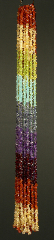 Náhrdelník - 7 energií N2 čakrový náhrdelník bez zapínání (navlékání přes hlavu)