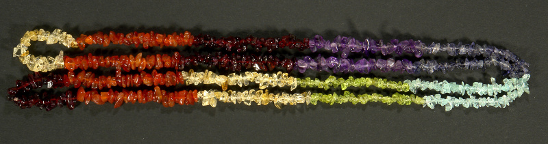 Náhrdelník - 7 energií N2 čakrový náhrdelník bez zapínání (navlékání přes hlavu)