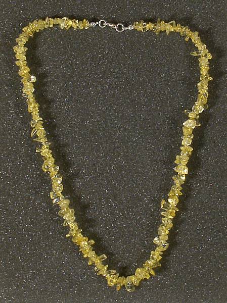 Citrín náhrdelník ( pálený ametyst ) P13 - bižuterní úchyt