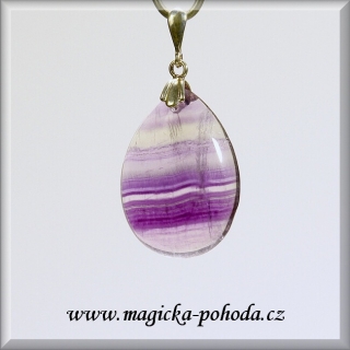 Fluorit přívěsek 0802VII-01 - stříbro Ag 925/1000