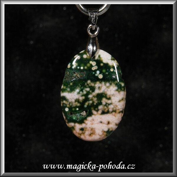 Jaspis oceánový přívěsek K1302XIIII-01 - bižuterní úchyt