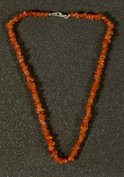 Karneol náhrdelník  P  - bižuterní úchyt