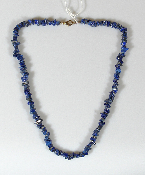 Lapis lazuli náhrdelník úchyt biž.střibrný P2