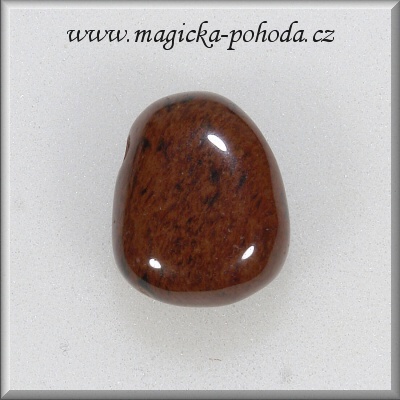 Obsidián mahagonový vrtaný přívěsek P2111XI31