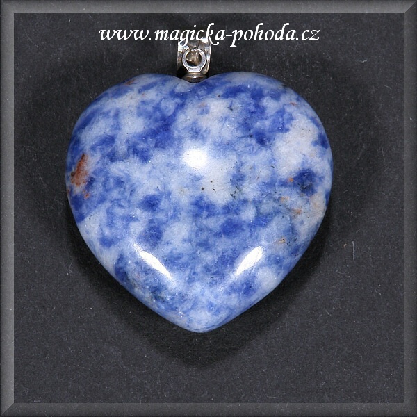 Sodalit srdce přívěsek K1911XI-05 - bižuterní úchyt